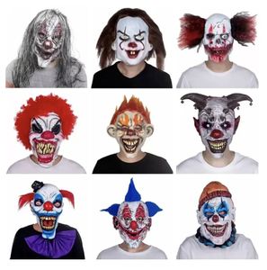 Home Funny Clown face dance Cosplay Mask latex party maskcostumes props Halloween Terror Mask men scary masks C265