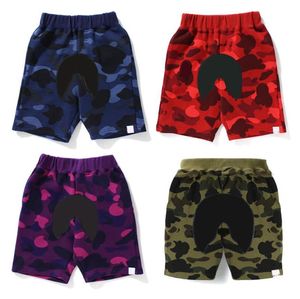 Boys Girls Shorts Summer Kids Camouflage Casual Short Pants Children Unisex Letters Mouth Printed Loose Shorts 6 Colors