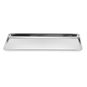Dinnerware Sets Stainless Steel Rice Noodle Dish Square Cuisine Plate Premium Tray Party Mixing Salad Dessert Storage Snack