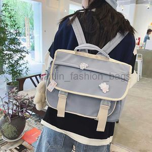 Backpack Japanese Junior Girls School Bag New JK de grande capacidade ombro de ombro Cross Caitlin_fashion_bags