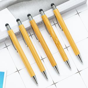 Press the bamboo ballpoint pen Bamboo/wood advertising ballpointS pens can print laser logos touchscreen pen LT501