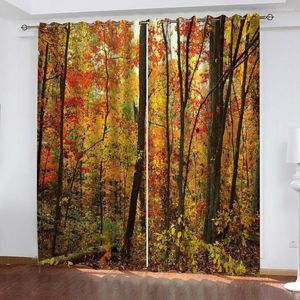 Tende paesaggio autunno bosco point pota tende 3d blackout per soggiorno da letto el drapes cortina