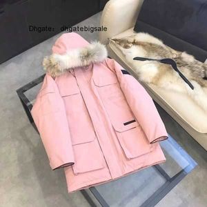 Męskie modne kurtki zimowe wygodne miękkie kurtki swobodni projektanci kanadyjscy gęś na zewnątrz nowe designerskie kurtki różowe
