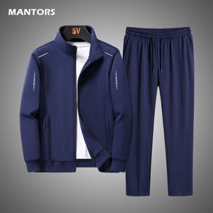 Mens Tracksuits Men Jacket Tracksuit Casual Sports Suit Set Autumn Winter Two Pieces Sportwear Plus Size Pants 230818