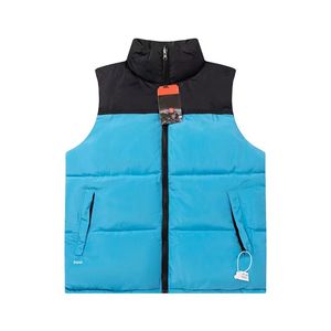 2023 Designer Mens Deep Blue Vest Black Coats Quality Casual Feather Outwear Double Zipper varm vadderad jacka White Goose Down 963