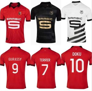 23 24 24 Koszulki piłkarskie Stade Rennais Home Away 3th Rennes 2023 2024 TOKO EKAMBI BOURIGEAUD TERRIE DOKU GOUIRI KALIMUENDO Men Men Kit Kit Football koszule