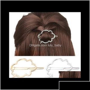 Hair Clips Barrettes Fashion Clouds Pins Clamp Girls Ladies Geometric Gold Sier Cut Out Metal Hairpin Clip G9J2V Yt3Gb Drop Delivery Dhirh
