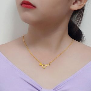 Подвесные ожерелья Вьетнам Жесткий Золотый Ожерелье у оленя есть на золотой родии на золото