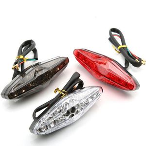 Motorcycle Lighting Tail Lights Rear Braking Lamp Led 12V Warning Taillight Running Modified Accessories Drop Delivery Mobiles Motorc Dhep0