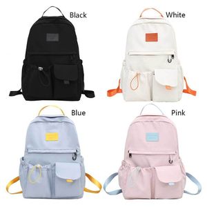 Bolsas escolares Sacura estudantil School School Capacity College Rucksack Simples Moda Ajusta Correia Ajusta Cor de contraste para meninas adolescentes 230818