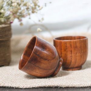 Filiżanki spodki małe tradycyjne ręcznie robione naturalne lite drewniane wino kubek drewniany herbatę picie