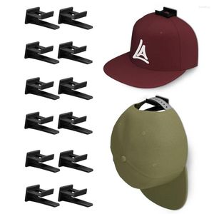 Custode per gioielli 5/8pcs Autodesivi Capi di baseball Ganci Cappelli a parete Cappelli Organizzatore per il gancio di stoccaggio dell'armadio senza perforazione senza perforazione