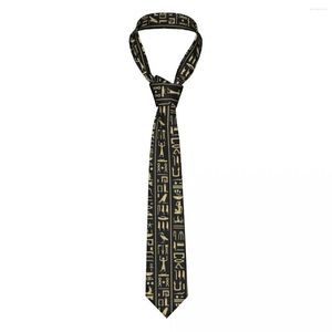 Bow Ties Hieroglyphics slipsar män kvinnor smala 8 cm smal egyptisk nackband för kostymer tillbehör cravat bröllopspresent