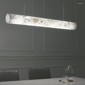 Lampade a sospensione moderna Minimalista Long lampadario Studio scrivania El Banquet Hall Line Marble Restaurant Bar