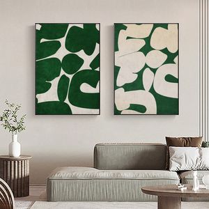 Other Event Party Supplies Abstract Modern Green Shapel Art Canvas Painting Nordic Brown Posters and Prints Wall Pictures for Living Room Home Decor 230818