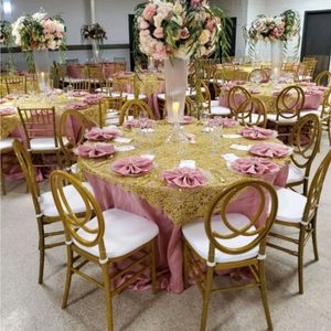Luxus Hochzeitsstühle Gold für Hochzeitsempfang Hotel Bankettstuhl Hotel Stapel Gold Hochzeit Phoenix -Stühle zum Verkauf