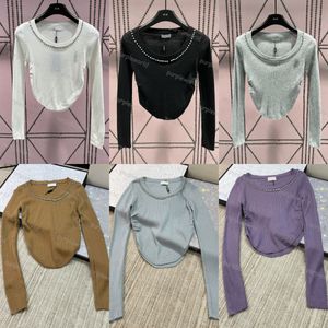 Winter Strickwear Womens Pullover Pullover Pullover Langarm Slim T -Shirt Girls Fashion Casual Strick Top