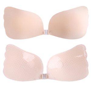 Bröstplatta Sexiga kvinnor Invisible Push Up Bh självhäftande silikonbyst framstängning Sticky BH Sömlös rygglös stropplös BH BRALETTE 230818