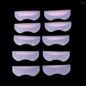 Falska ögonfransar 5pairs Silikon Eyelash Perm Pad Återvinning Lashes Rods Shield Lyft 3D Curler Makeup ACC Applicator Tools Tools