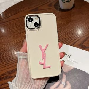 Fashion Women Phone Cases for Iphone 14 13 Promax 12 Pro 11 Xs Xr Xsmax Designer Silicone Phones Cover Pink Letter IPhone Case