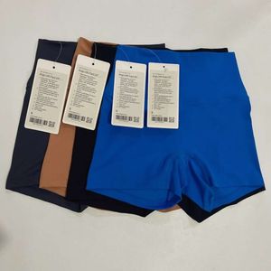 Sexy Solid Color Athletic Luluwomen Sports Short with Compression Tight Yoga Shorts Comprehensive Training Jog Ultrashort