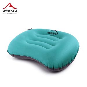 Mat Widesea Camping Portable Iatable Pillow Compressible Folding Air Cushion Equipment Outdoor Protective Tourism Sleeping Gear