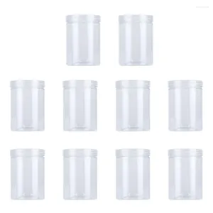 Bottiglie di stoccaggio 10pcs da 500 ml di plastica per alimenti trasparenti barattolo cucina sigillata i contenitori per biscotti profumati