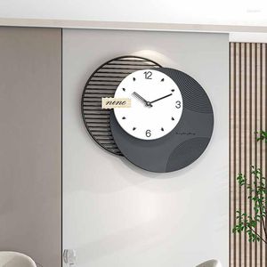 壁時計サイレント珍しい時計モダンデザインインテリアインテリア北部の寝室デジタルキッチンブラックデュバルサーチルーム装飾XY50WC