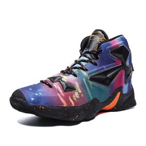 Multicolor Womens Mens Breathable Basketball Shoes High Top Sneakers Youth Sports Comfortable Training Shoes
