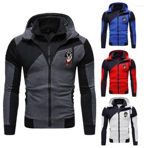 Men's Jackets Fashion Winter Spliced Jacket Mountaineering Waterproof Outwear Zipper Overcoat Hooded Sports Coat Plus Size Male