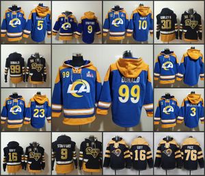 Los Angeles'''''''''Men 99 Aaron Donald 10 Cooper Kupp 3 Odell Beckham Jr. 9 Matthew Stafford Özel Kraliyet Süper Kase'lvi Şampiyonlar Pullover Hoodie