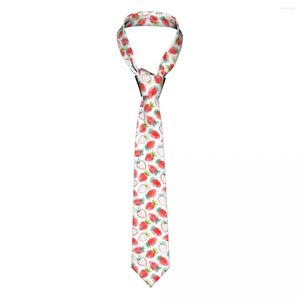 Bow Ties Karikatür Çilek Meyvesi Tatlı Kazan Erkekler İnce Polyester 8 cm Dar boyunlu gömlek aksesuarları için kravat hediyesi