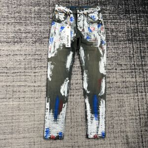 2023 PURPLE-BRAN* Мужские дизайнерские антивозрастные повседневные джинсы узкого кроя PU2023900 Размер 30-32-34-36