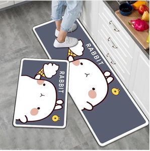 Fashion Pad Soft Mat Household Long Kitchen Floor Mat Oil-Proof Waterproof Door Mat Bathroom Absorbent Door Mat 20230820A10