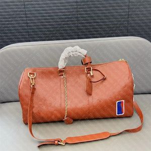 travel bag Embossed airport duffle bag men handbag Mens bags totes leather handbags large cross body fashion designer totes 55cm