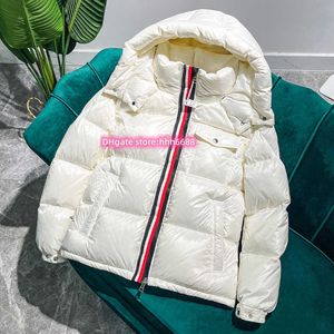 2GPA 여자 다운 파카 다운 재킷 여자 2023 컬러 스트라이프가있는 새로운 짧은 열 재킷 겨울 의류로 덮어야합니다.
