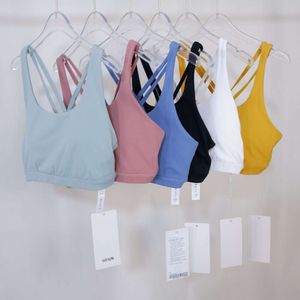 Ll Summer Women Bras Yoga Crop Top Quick Dry Sports Bh Croped Vest Seamless Bra Workout Gym Clothing Sportwear