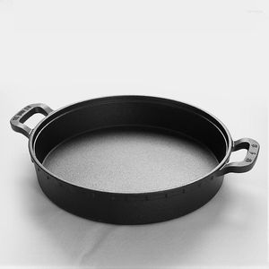 Pfannen Gusseisen Kochtopf Non -Stick Wok Pan -Beschichtung Steak -Töpfe zum Braten Kochgeschirr und Set