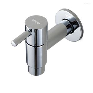 Bathroom Sink Faucets All Copper Faucet Extended Into Wall Style Balcony Washing Machine Mop Pool Silver Single Cooling