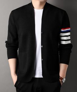 Luxury Printed Cardigan Jacket Men Designer Brand Fashion Pocket Knitted Cardigan Sweater Coat Men 2023 Casual Sweater