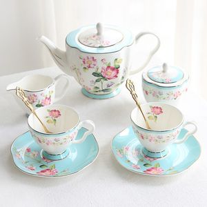 Tazze da tè floreale tazza di piattini Set di porcellana in porcellana Creamer zucchero ciotola tazze per letatrici per la cottura fornitore 230818 230818