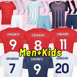 Uomini bambini 23 24 Nottingham Grabban Soccer Jersey Johnson Surridge 2023 Forest Awoniyi Ameobi Malen Krovinovic Zinckernagel Lingard Shirt Football Full Set Child