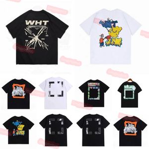 Męskie koszulki 2023 Fashion Luxury Offes Ubranie koszulki i kobiety luźne koszulki Tops Man Casual Street Graffiti Shirt Bluza T-shirty Offs Białe