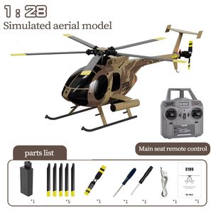 Электрический RC Aircraft RC ERA 1 28 C189 Птичья вертолет Tusk MD500 Двойной бесщеточный моделирование модели 6 игрушек оси 230818