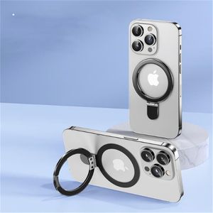 Universelle Magnetmetall -Ringhalter montieren Magsafe Schnalle Saughalterungskleber -Magnetwagenhalter für iPhone 15 14 13 12 11 Pro Max Plus DHL