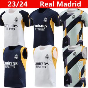 2023-2024 Real Madrids Trailsuit Set Eğitim Takımı 23/24 Bellingham Vini Jr Erkek ve Çocuklar Kısa Kollu Yelek Futbol Eğitim Takımı Chandal Futbol Anket