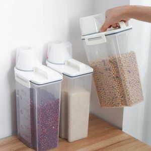 Storage Bottles 2KG Food Bucket Dispenser Large Capacity Space-saving Rice Container Food-grade PP Portable For Kitchen