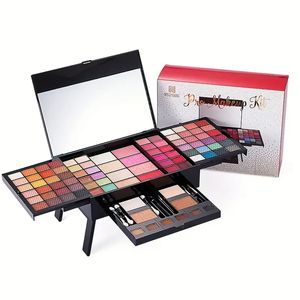 90 CORES Conjunto de maquiagem de piano - Inclui sombra, blush, contorno e escovas combinando - kit de maquiagem completa com espelho