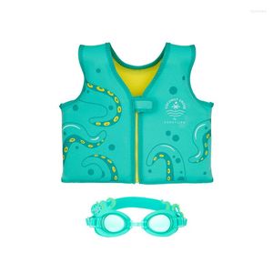 Erkek mayo unisex yüzme şamandıra yeleği gözlükleri set ahtapot yeşil çağ 2-3 yıl erkek bikini brunks erkek bri