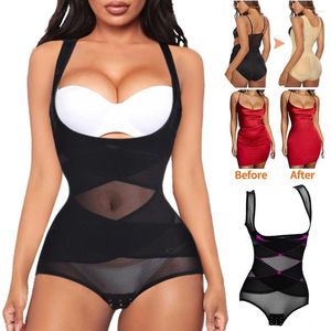 Kadın şekillendiricileri Shapewear Bodysue Kadınlar için Kara Kontrol Bulifter Külotu Hi-Waist Trainer Mide Vücut Şakacı Zincir Zincirleri İç Çamaşırı